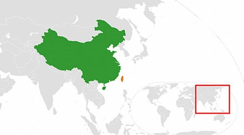 Locations of China and Taiwan. Source: Wikipedia Commons.