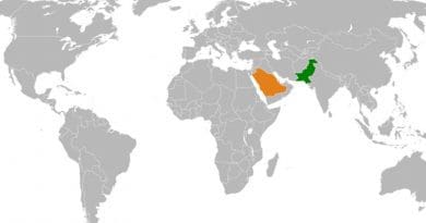 Locations of Pakistan and Saudi Arabia. Source: WIkipedia Commons.