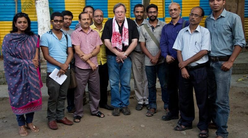 Bertil Lintner attends an interactive session with the media at Guwahati Press Club, India.
