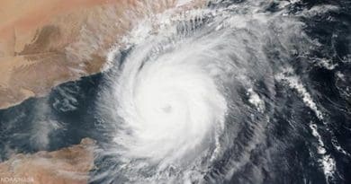 Cyclone Megh approaching Saudi Arabia and Yemen. Photo Credit: NOAA/NASA
