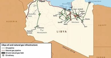 Libya oil and gas infrastructure. Source: EIA