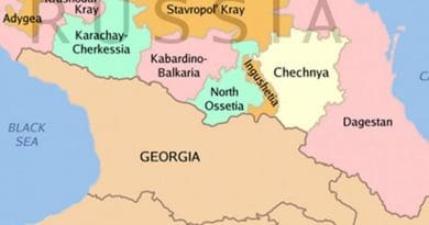North Caucasus regions within the Russian Federation. Source: Wikipedia Commons.