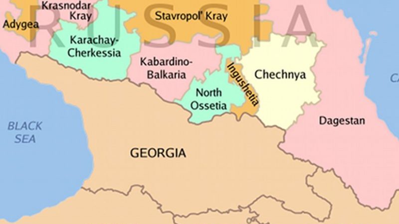 North Caucasus regions within the Russian Federation. Source: Wikipedia Commons.