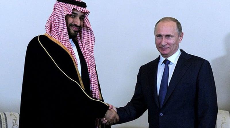 Saudi Arabia's Prince Mohammad with Russian President Vladimir Putin. Source: Kremlin.ru, Wikipedia Commons.