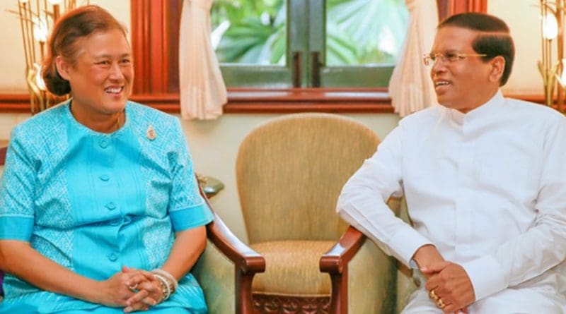 President Maithripala Sirisena meets with Princess Maha Chakri Sirindhorn of Thailand. Photo Credit: Sri Lanka Government.