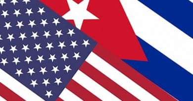 Flags of Cuba and United States