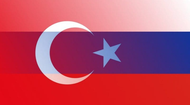 Flags of Turkey and Russia