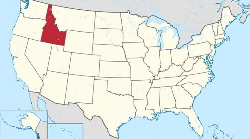 Location of Idaho. Source: Wikipedia Commons.