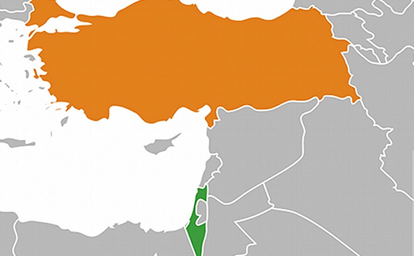Locations of Israel and Turkey. Source: Wikipedia Commons.
