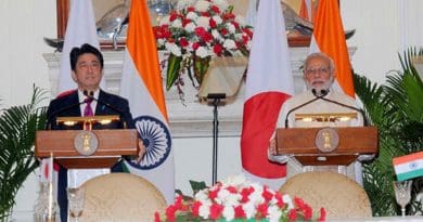 Japan's Shinzo Abe and India's Narendra Modi. Photo Credit: Office of India's Prime Minister.