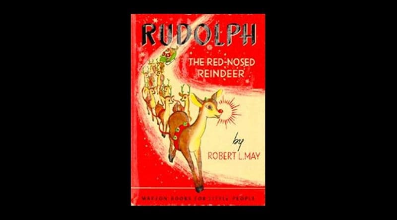 Promotional booklet cover of the original story of Rudolph The Red-Nosed Reindeer by Robert L. May