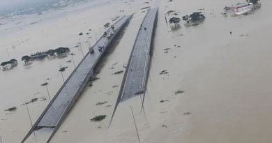 Submerged bridges in Chennai, Tamil Nadu, India. Photo Credit: Indian Air Force, Wikipedia Commons.