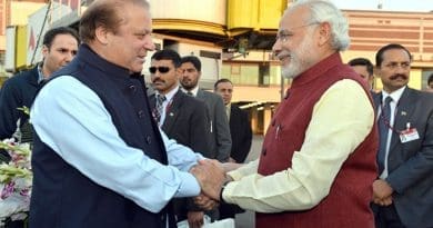 Pakistan's Prime Minister Nawaz Sharif meets India's Premier Narendra Modi. Photo Credit: India Prime Minister Office.