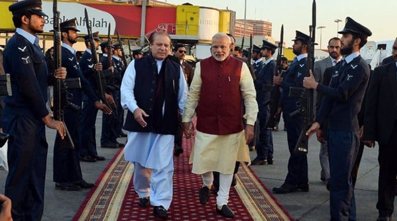 Pakistan's Prime Minister Nawaz Sharif meets India's Premier Narendra Modi. Photo Credit: India Prime Minister Office.