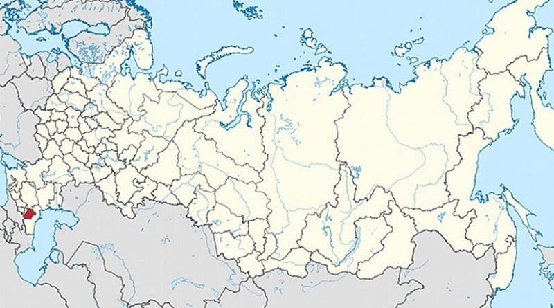 Location of Chechnya in Russia. Source: Wikipedia Commons.