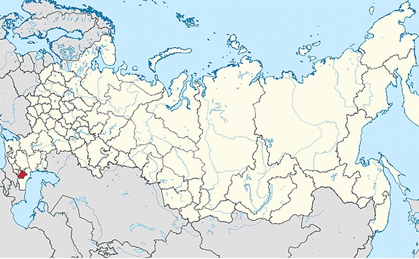 Location of Chechnya in Russia. Source: Wikipedia Commons.