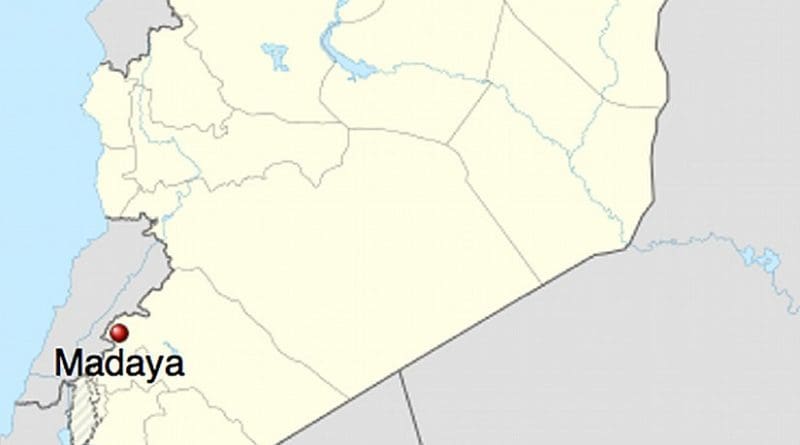 Location of Madaya in Syria. Source: Wikipedia Commons.