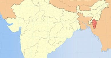 Location of Mizoram in India. Source: Wikipedia Commons.