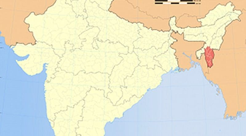 Location of Mizoram in India. Source: Wikipedia Commons.
