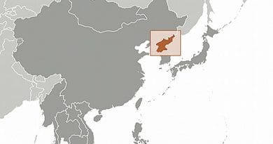 Location of North Korea. Source: CIA World Factbook.
