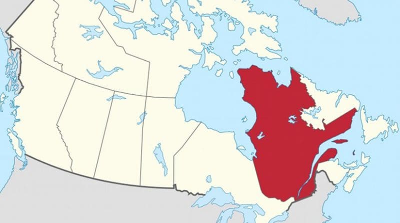 Location of Quebec in Canada. Source: Wikipedia Commons.
