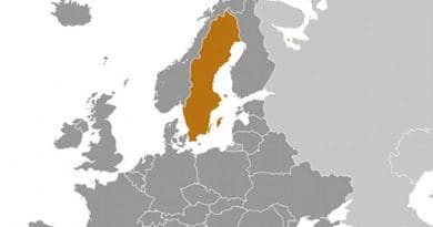Location of Sweden. Source: CIA World Factbook.