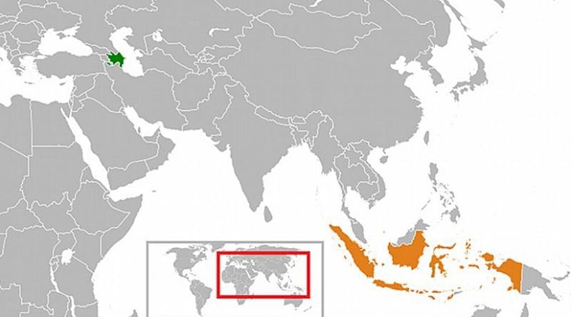 Locations of Azerbaijan and Indonesia. Source: Wikipedia Commons.