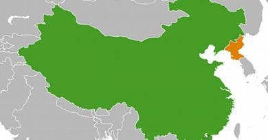 Locations of China and North Korea. Source: Wikipedia Commons.