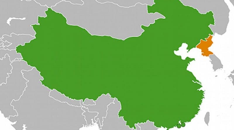 Locations of China and North Korea. Source: Wikipedia Commons.