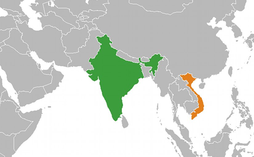 Locations of India and Vietnam. Source: Wikipedia Commons.