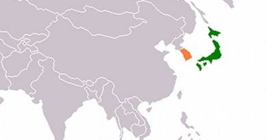 Locations of Japan and South Korea. Source: Wikipedia Commons.