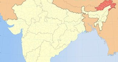 Location of Arunachal Pradesh in India. Source: Wikipedia Commons.