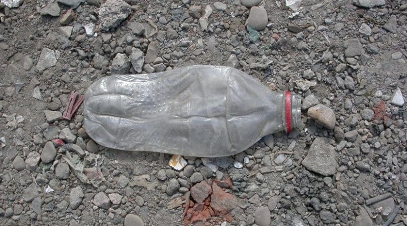 A future 'fossil': Keyworth plastic bottle