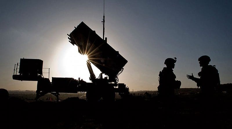 U.S. Soldiers with 3rd Battalion, 2nd Air Defense Artillery Regiment, talk after routine inspection of Patriot missile battery at Turkish military base in Gaziantep, Turkey, February 26, 2013 (DOD/Sean M. Worrell)