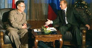 President Vladimir Putin meeting with North Korean leader Kim Jong Il. Source: Kremlin.ru, Wikipedia Commons.