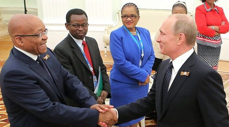 Russia's Vladimir Putin meets with South Africa's Jacob Zuma. Photo Credit: Kremlin.ru