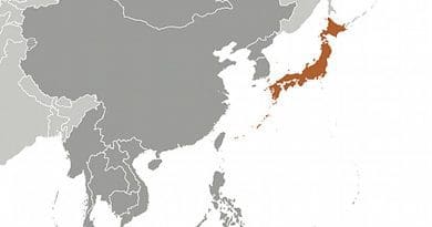 Location of Japan. Source: CIA World Factbook.