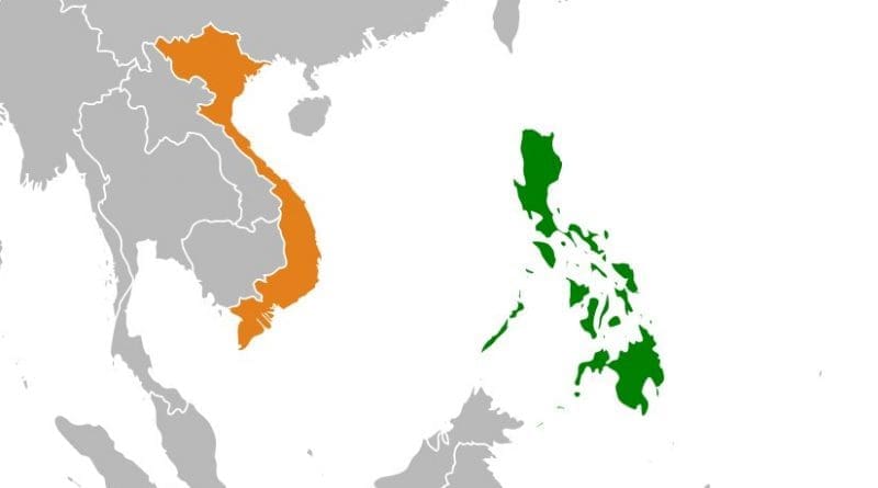 Locations of Philippines and Vietnam. Source: Wikipedia Commons.