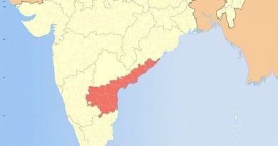 Location of Andhra Pradesh in India. Source: Wikipedia Commons.