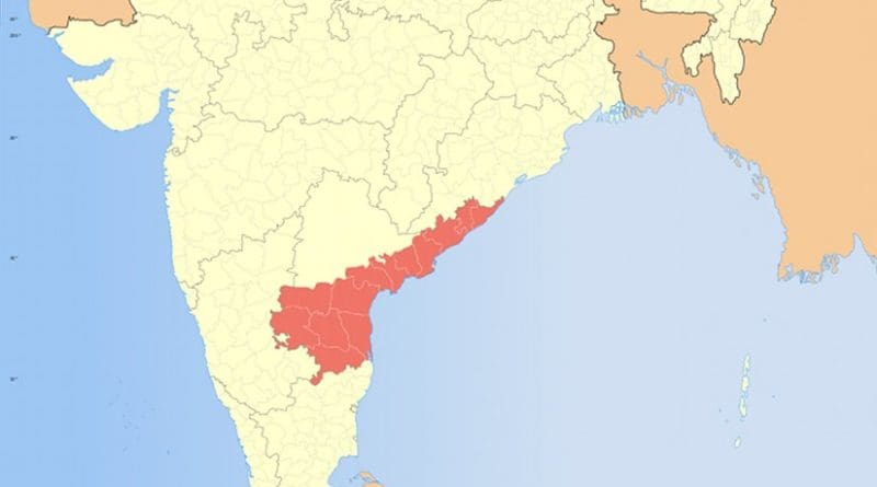 Location of Andhra Pradesh in India. Source: Wikipedia Commons.
