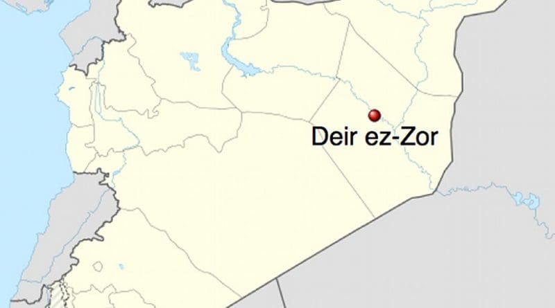 Location of Deir Ezzor in Syria. Source: Wikipedia Commons.