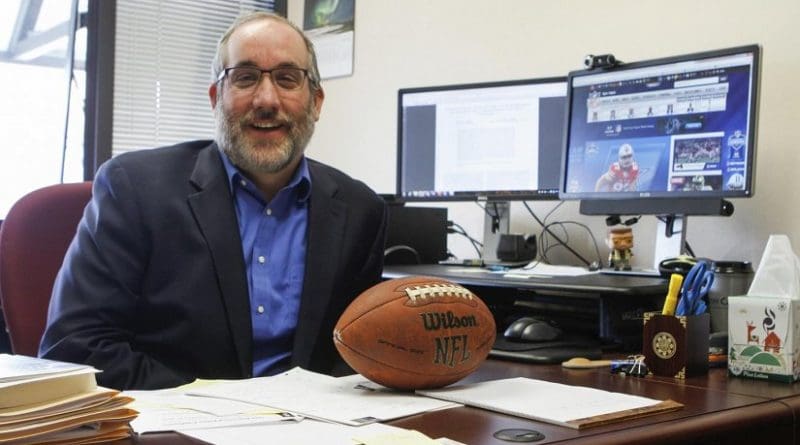 Steven Whiting, assistant professor in the UCF College of Business Administration, found that "team players" are picked higher in the NFL draft and paid more in their first year. Credit Photo by Nick Russett/UCF