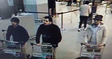 Suspects in the 2016 Brussels bombings filmed by a CCTV camera. Source: Wikipedia Commons.