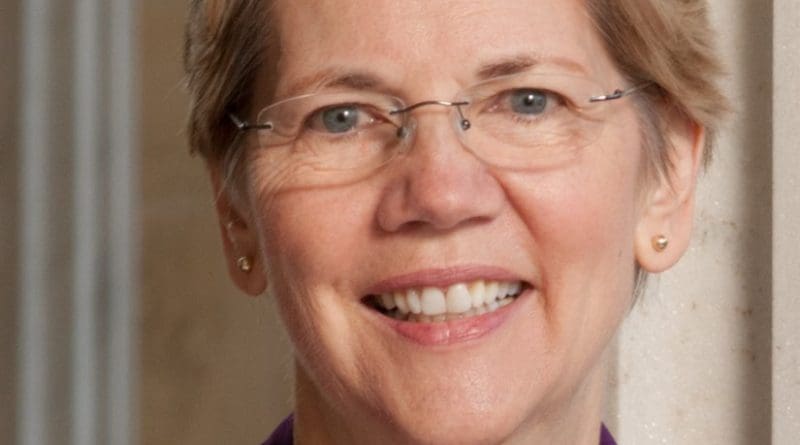 US Sen. Elizabeth Warren. Official photo, Wikipedia Commons.
