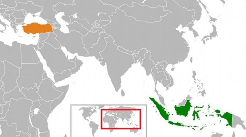Locations of Indonesia and Turkey. Source: Wikipedia Commons.