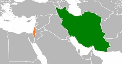 Locations of Iran and Israel. Source: Wikipedia Commons.