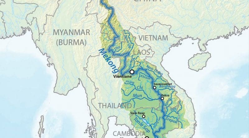 Tributaries of the Mekong River. Source: Wikipedia Commons.