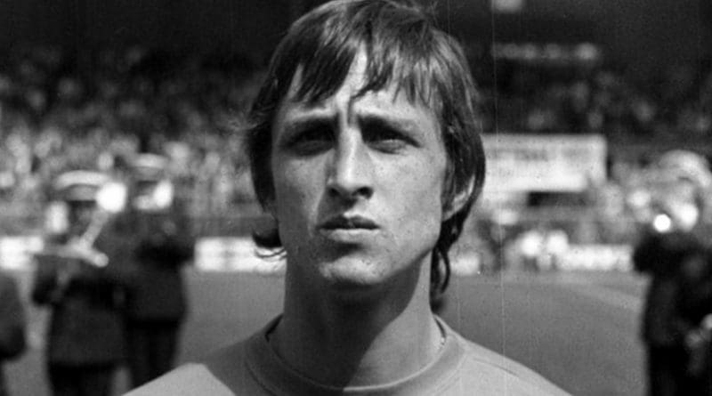 Soccer legend Johan Cruyff with the Netherlands in 1974. Source: Nationaal Archief, Wikipedia Commons.