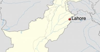 Location of Lahore in Pakistan. Source: Wikipedia Commons.