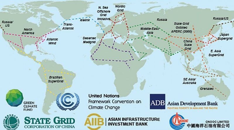 As the efficiencies of cross-border electricity interconnections prove themselves, a growing number of big global energy network visions are being developed. Many of this parallel existing fiber optic routes. Sources: State Grid Corp of China, Siemens, Institute of Electrical and Electronics Engineers (IEEE), Grenatec, North Sea Offshore Grid Initiative, others.